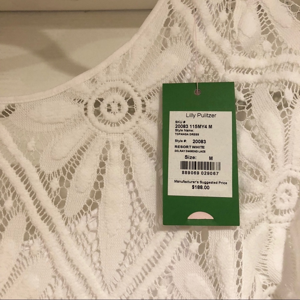 NWT Lilly Pulitzer white lace dress - Picture 5 of 5